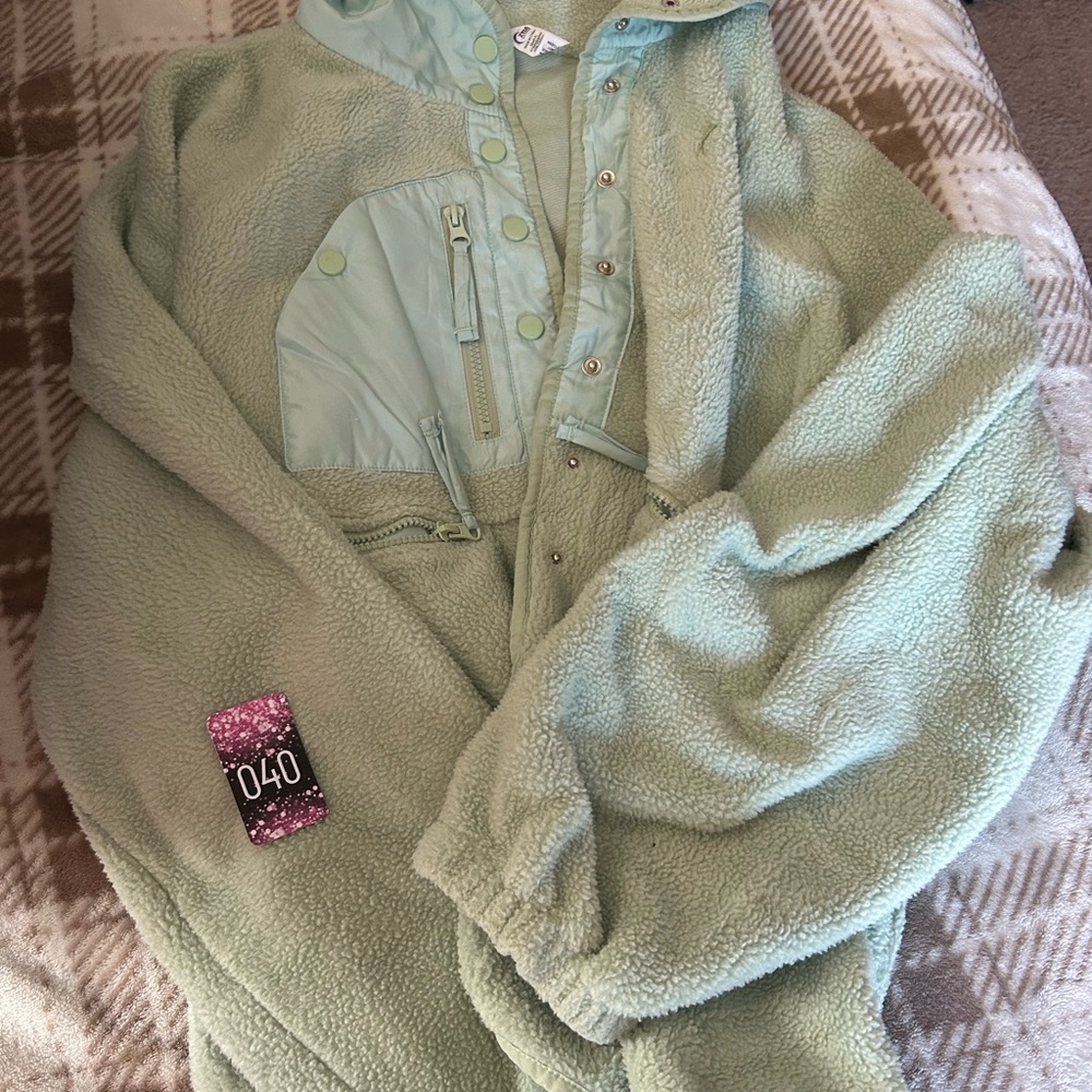 ZYIA Mint Green Teddy Jacket